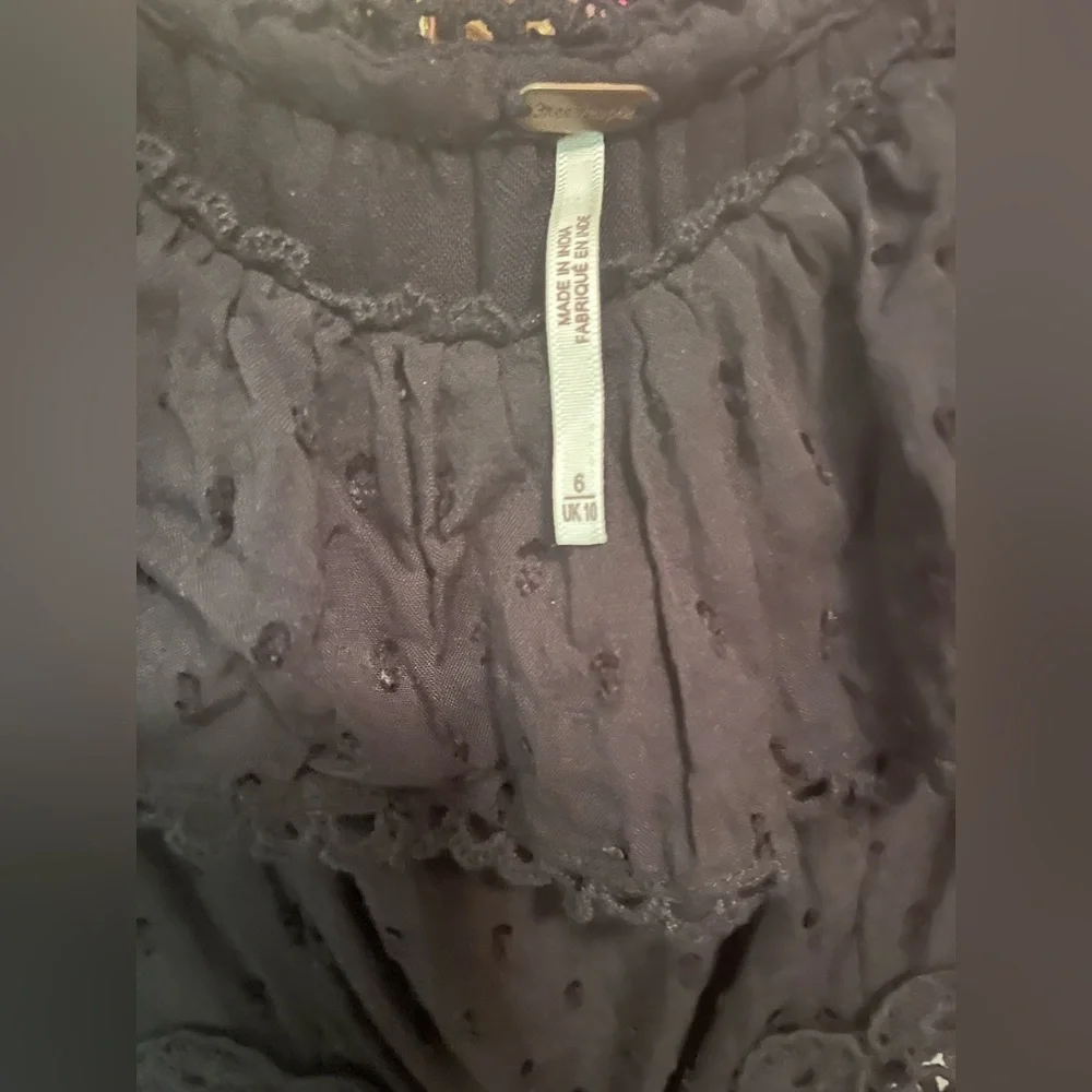 Free People Womens Cruel Intentions Crochet-Lace Mini Dress, Black, Size 6 - Picture 5 of 5